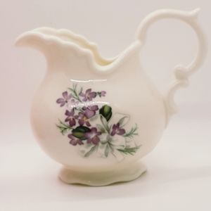 4" WINROSE VINTAGE PITCHER MAKE•UP BRUSHES; DISPLAY PIECE; JEWELRY; FLOWERS